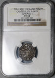 1279 NGC VF 30 England Britain Edward I Silver Penny Canterbury Coin (22052501C)