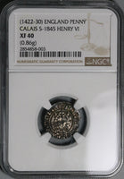 1422 NGC XF 40 Henry VI Penny England Great Britain Hammered Calais Mint Silver Coin (23012301C)