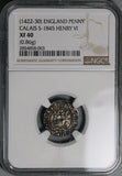 1422 NGC XF 40 Henry VI Penny England Great Britain Hammered Calais Mint Silver Coin (23012301C)