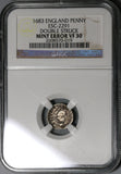 1683 NGC VF 30 Charles II Penny Rare Mint Error Great Britain England Silver Coin (19123101C)