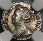 1709 NGC MS 62 Anne Penny Great Britain Sterling Silver Coin POP 1/0 (24070801D)