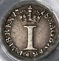 1718 PCGS XF 40 George I Penny Pence Great Britain Silver Coin (22120301C)