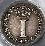 1718 PCGS XF 40 George I Penny Pence Great Britain Silver Coin (22120301C)