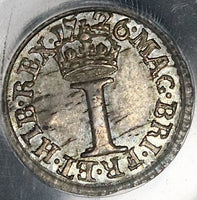 1726 PCGS MS 62 George I Penny Pence Great Britain Silver Coin POP 1/0 (22080301C)