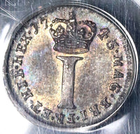 1746 PCGS MS 66 George II Penny Great Britain Silver Overdate OGH Mint State Coin (19112402C)