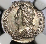 1757 NGC MS 63 George II Silver Penny Great Britain Coin POP 1/0 (20091903C)