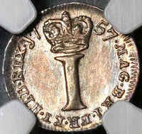 1757 NGC MS 63 George II Silver Penny Great Britain Coin POP 1/0 (20091903C)