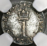 1792 NGC XF 40 George III Great Britain Penny Wire Money Silver Coin (19121902C)