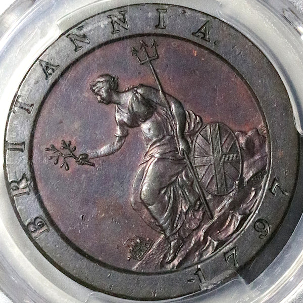 1797 PCGS MS 63 George III Penny Cartwheel Soho Great