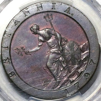 1797 PCGS MS 63 George III Penny Cartwheel Soho Great Britain Coin (23021103C)