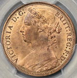 1877 PCGS MS 64 RD Victoria Penny Great Britain RED Coin POP 2/1 (16080101D)