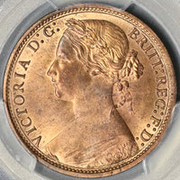 1877 PCGS MS 64 RD Victoria Penny Great Britain RED Coin POP 2/1 (16080101D)