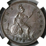 1878 MS 63 Victoria Penny Great Britain Mint State Britannia Coin (22102403C)