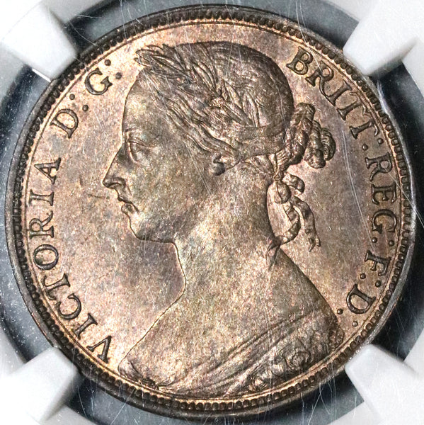 1884 NGC MS 63 Victoria Penny Great Britain RB Mint State Coin (20062403C)
