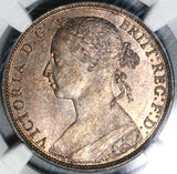 1884 NGC MS 63 Victoria Penny Great Britain RB Mint State Coin (20062403C)
