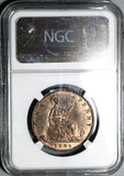 1884 NGC MS 63 Victoria Penny Great Britain RB Mint State Coin (20062403C)