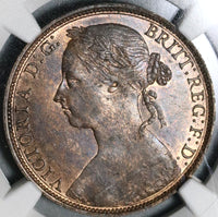 1889 NGC MS 63 Victoria Penny Great Britain RB Mint State Coin (20070301C)