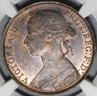 1889 NGC MS 63 Victoria Penny Great Britain RB Mint State Coin (20070301C)