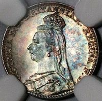 1889 NGC MS 65 Victoria Maundy Penny Great Britain Silver Pence Coin (22080801C)