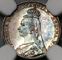1889 MS 65 Victoria Maundy Penny Great Britain Silver Pence Coin (22080801C)