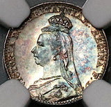 1889 NGC MS 65 Victoria Maundy Penny Great Britain Silver Pence Coin (22080801C)