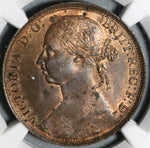 1891 NGC MS 63 Victoria Penny Great Britain RB Mint State Coin (20070302C)
