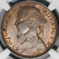 1891 NGC MS 63 Victoria Penny Great Britain RB Mint State Coin (20070302C)
