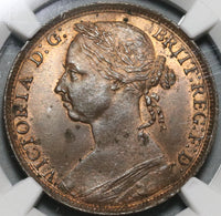 1891 NGC MS 63 Victoria Penny Great Britain RB Mint State Coin (20070302C)