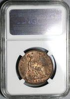 1891 NGC MS 63 Victoria Penny Great Britain RB Mint State Coin (20070302C)