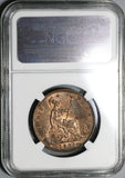 1891 NGC MS 63 Victoria Penny Great Britain RB Mint State Coin (20070302C)