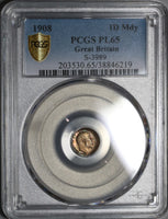 1908 PCGS PL 65 Edward VII Penny Maundy Proof Like Great Britain Coin (20021803C)