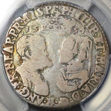 1554 PCGS F 15 Mary Philip Shilling Britain England Silver Coin POP 1/2 (22073101D)