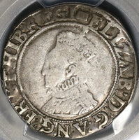 1594 PCGS F 15  Elizabeth I Shilling Great Britain Hammered Silver Coin (20082801C)