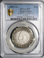 1594 PCGS F 15  Elizabeth I Shilling Great Britain Hammered Silver Coin (20082801C)