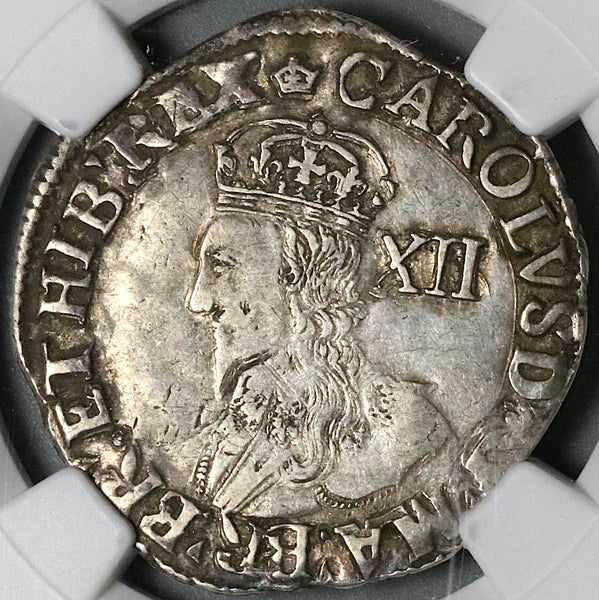 1635 NGC XF 45 Charles I Shilling Great Britain England Hammered Coin (23032301C)