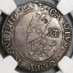 1638 NGC VF Charles I Shilling Great Britain England Hammered Coin (22112702C)