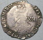 1643 Charles I Shilling Great Britain Tower Mint Parliament Silver Coin (23121001R)