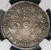 1668 NGC VF 35 Charles II Shilling Great Britain Silver Coin (23020901C)