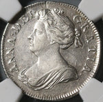 1702 NGC AU 55 Anne Great Britain Shilling England Not VIGO Royal Mint Coin (17011703D)
