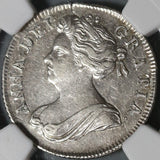 1702 NGC AU 55 Anne Great Britain Shilling England Not VIGO Royal Mint Coin (17011703D)