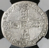 1702 NGC AU 55 Anne Great Britain Shilling England Not VIGO Royal Mint Coin (17011703D)