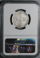 1702 NGC AU 55 Anne Great Britain Shilling England Not VIGO Royal Mint Coin (17011703D)