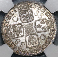 1723 NGC MS 63 George I Shilling South Sea Co SSC Great Britain Silver Coin (21102901C)