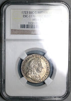 1723 NGC MS 63 George I Shilling South Sea Co SSC Great Britain Silver Coin (21102901C)
