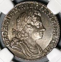 1723 NGC MS 63 George I Shilling South Sea C/SS Great Britain Mint Error Coin (22052001C)