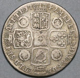 1741 George II Great Britain Shilling Roses Colonial Sterling Silver Coin (23121002R)