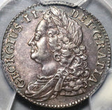 1743 PCGS AU 58 George II Shilling Great Britain Silver Coin (20090901C)