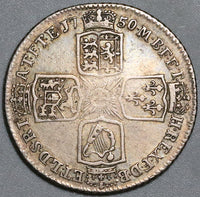 1750 George II Shilling Great Britain VF Sterling Silver Coin (22040901R)
