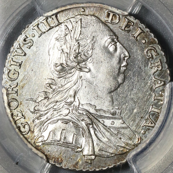 1787 PCGS MS 63 George III Shilling Great Britain Silver No Hearts