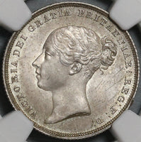 1838 NGC MS 64 Victoria Great Britain Shilling Mint State Coin (17011706D)